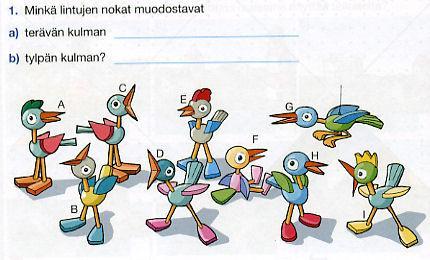 tuissa puitteissa. Alla olevan kuvion 31 tehtävässä oppilaan tehtävänä on piirtää annettuu ruudukkoon teräväkulmainen kolmio.
