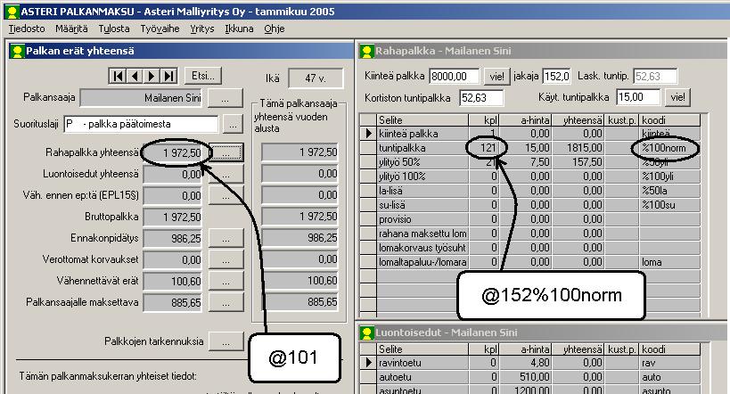 108/203 KÄYTTÖOHJEET Asteri Palkanmaksu 8.