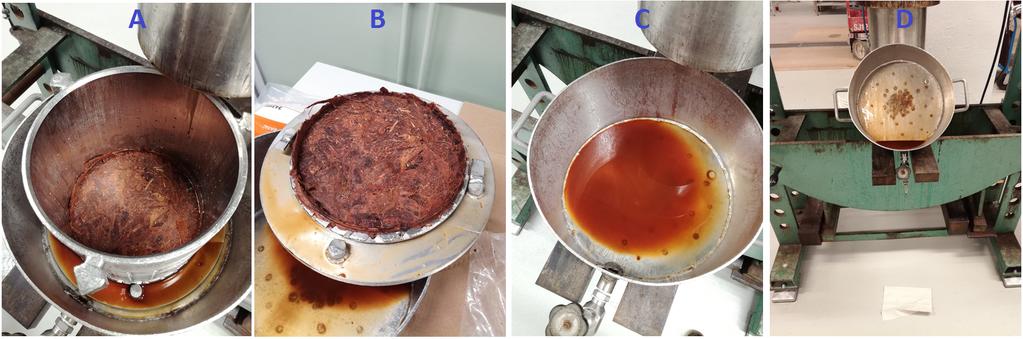 62 Figure A2: Disassembling the pressing vessel: (A) Removing the pressing piston; (B)