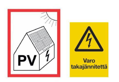 50 Turvakytkimet: Järjestelmä on pystyttävä erottamaan luotettavasti sekä DC- että AC-puolelta.