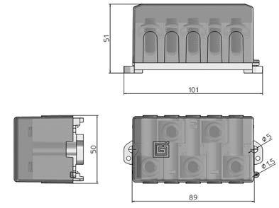 5 Nm (10-16 mm 2 ) 145 50 (mm 2 ) Määrä Kiristysmomentti Cu 2,5 8 3 Nm Cu 4 6 3 Nm Cu 6 6 3 Nm Cu 10 4 5 Nm Cu 16 2 5 Nm