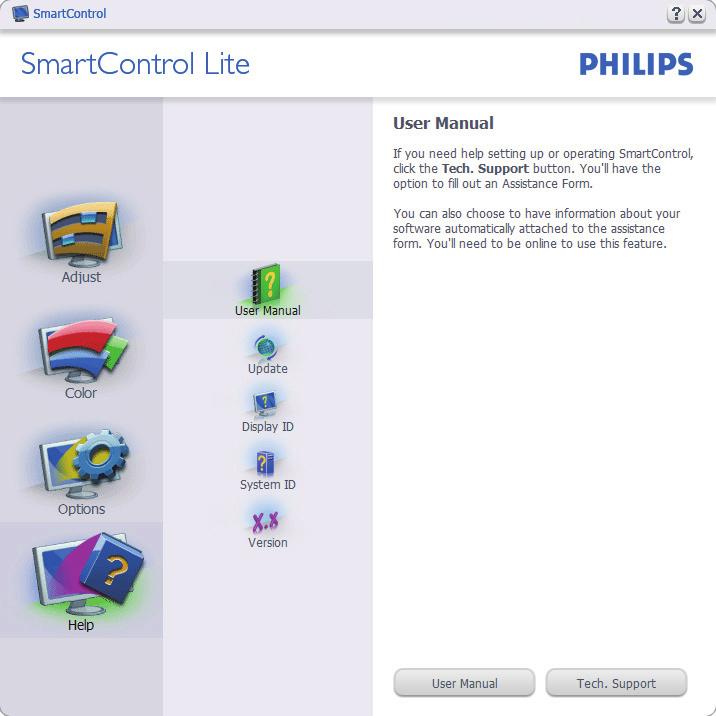 Aktivoi käynnistettäessä (Run at Startup) on asetettu (PÄÄLLÄ) oletusasetuksena. Kun asetus poistetaan, SmartControl Lite ei aktivoidu käynnistettäessä eikä ole task tray:ssä.