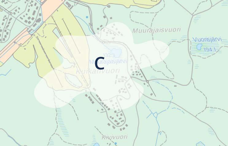 C Maa- ja valotaide rinteiden yhteyteen + valaistus alueella Himoksen rinteet tarjoavat kesäaikaan mahdollisuuden maataiteelle, jonka avulla rinnepintaan voi toteuttaa suurikokoisia, kauaksikin