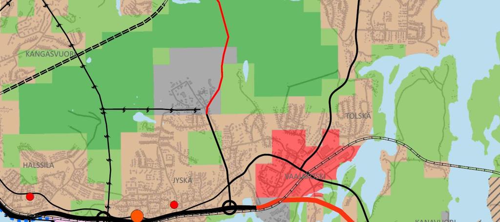 69:066 / HAAPALAMMENTIE / ASEMAKAAVASELOSTUS (7) Yleiskaavat Jyväskylän yleiskaavassa, jonka kaupunginvaltuusto on hyväksynyt 10.11.