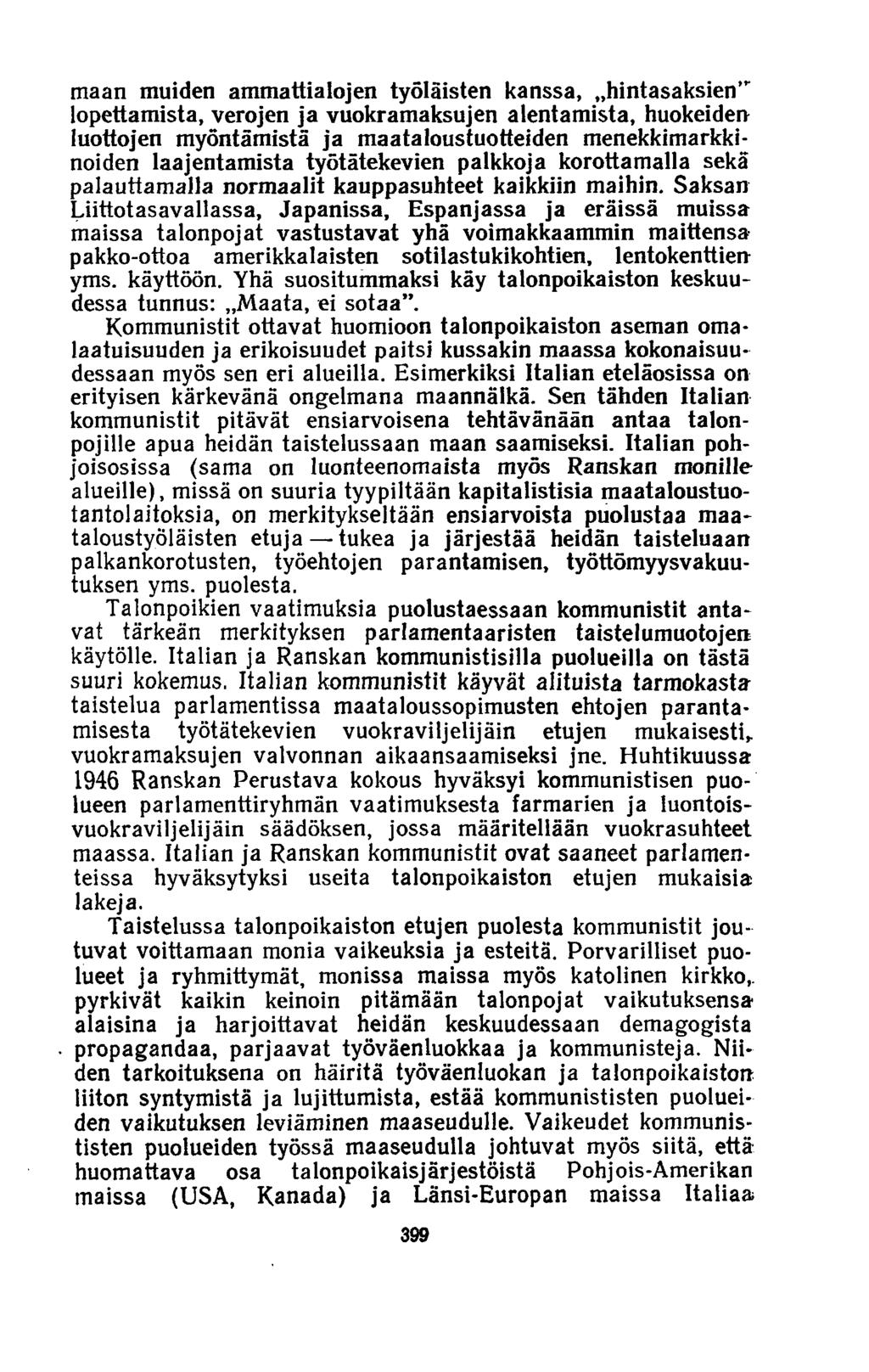 maan muiden ammattialojen työläisten kanssa,.