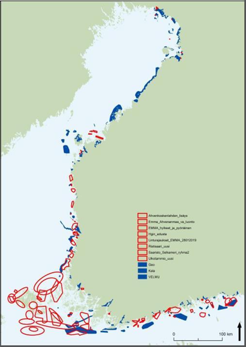 = Ekologisesti merkittävät meriluontoalueet LUONNOS Zonation