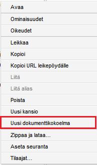 Dokumenttikokoelmat Dokumenttikokoelma on kokoelma dokumenteista tietyillä versioilla.