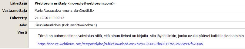 Kun kirjautuja klikkaa kirjautumislinkkiä, hän tulee kirjautumislomakesivulle.