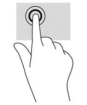 Eleiden käyttäminen kosketusalustalla Kosketusalusta mahdollistaa näytön osoittimen ohjaamisen sormillasi. VIHJE: tapaan.