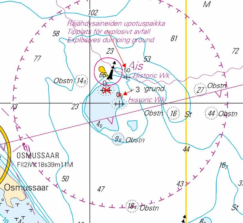 4 Kuva viitteeksi, karttaotteet ei merikartan mittakaavassa / Bild för referens, kortutdrag inte i sjökortets skala / Image for reference, chart extracts not to scale of chart ( NtM 8/118, Tallinn