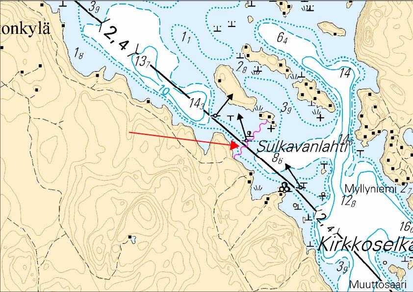2 Kuva viitteeksi, karttaotteet ei merikartan mittakaavassa / Bild för referens, kortutdrag inte i sjökortets skala / Image for reference, chart extracts not to scale of chart ( FTA,