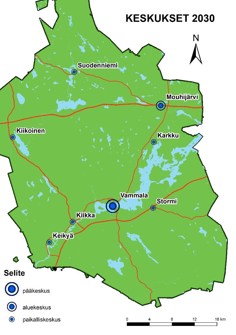 Paikalliskeskus Kaupungin osan keskus, jossa on tarjolla julkisia peruspalveluja keskuksen vaikutusalueen väestöpohjan mukaisesti (esim.