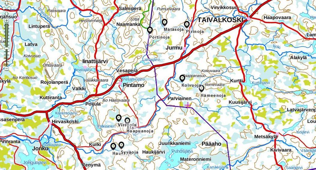 Pyrimme selvittämään esiintyykö tutkituilla alueilla toisistaan poikkeavia osapopulaatioita, vai onko geneettinen rakenne samankaltainen kaikkialla.