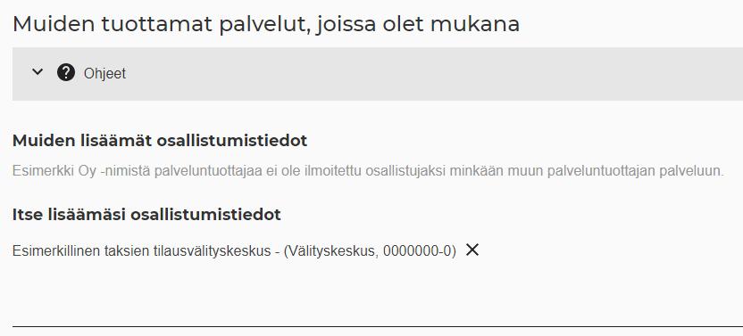 Alla vielä kuva siitä, miten oikein lisätty osallistumistieto näkyy NAP:ssa.