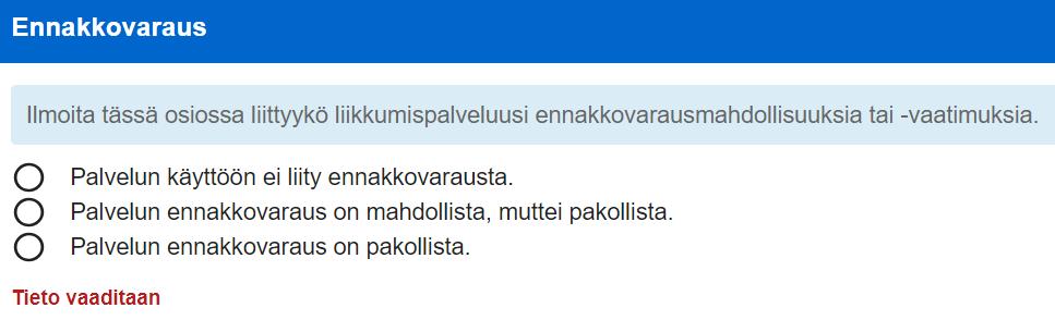 Käyttöohje 37 (82) 2. Reaaliaikapalvelun verkko-osoitetiedot Palvelun verkko-osoite: - Täytä tähän kohtaan verkko-osoite, mistä palvelun reaaliaikaiset liikennöintiedot tai vastaavat ovat saatavilla.