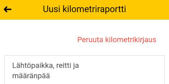 Jos haluat jostain syystä et haluakaan kirjata ajokilometrejä, painat
