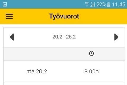 TYÖNTEKIJÄN VALITSEMINEN Internet-selainversiossa vasemmassa valikossa on myös kohta työntekijä.