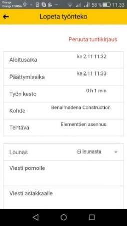 Tuntikirjauksen voi vielä