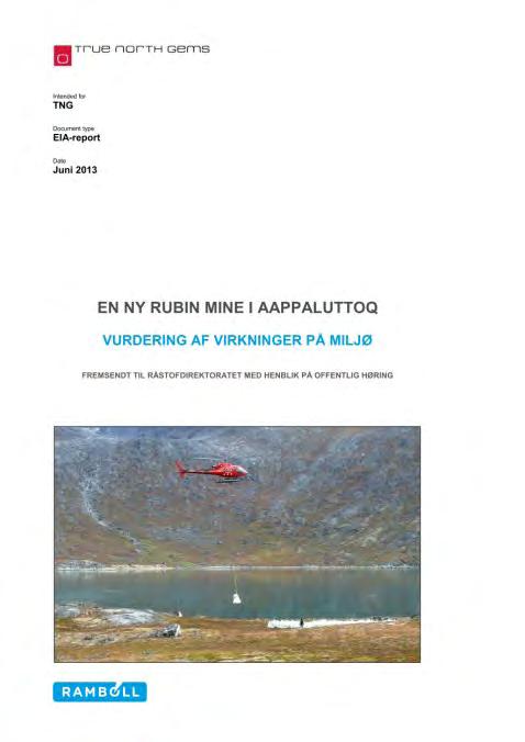 Aatsitassarsiorfiutileqatigiiffimmit ASN Aatsitassarsiorfiup inatsitigut toqqammavia Naalakkersuisut suliniummik nalilersuinerminni toqqammavissaasa ilaat Pinngortitaleriffimmit DCE millu