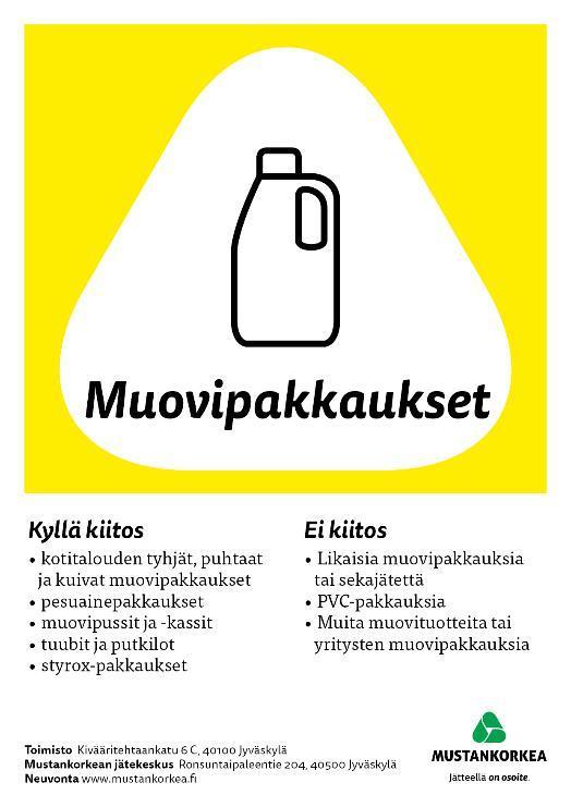 Pakkausmuovin lajitteluohjeet Pakkausmuovit lajiteltiin Suomen Pakkauskierrätys RINKI Oy:n