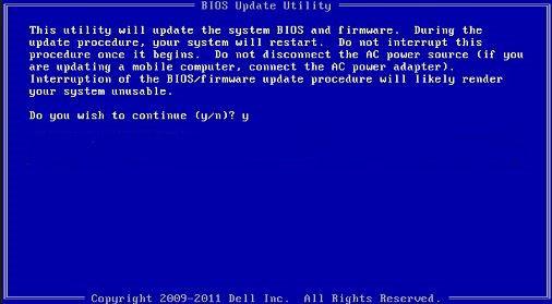 Kuva 1. DOS BIOS -päivitysikkuna Dellin BIOS:in päivittäminen Linux- ja Ubuntu-ympäristöissä Jos haluat päivittää järjestelmän BIOS:in Linux-ympäristössä (esim. Ubuntu), katsohttps://www.dell.