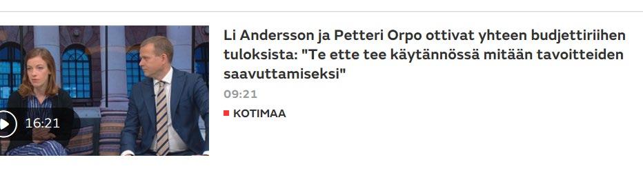 Määrärahalisäys nousee noin 1,4 miljardiin euroon vuoden 2023 tasolla. Pysyvien menojen rahoittamiseksi luovutaan parafiinisen dieselöljyn veronalennuksesta (120 milj.