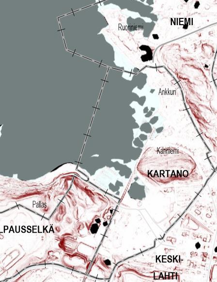 Kariniemenmäen laki kohoaa 135,1 metriin mpy.