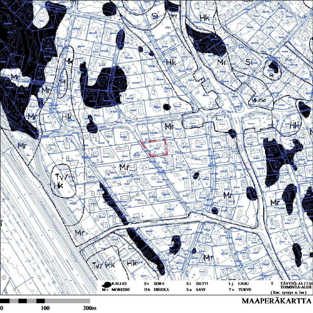 002334/ Paasitie 7B, 18.12.2018 4/22 Suunnittelualue viettää loivasti koilliseen. Maaston korot vaihtelevat alueen lounaisnurkan noin +62,2 metrin ja koillisnurkan noin +60,5 metrin välillä.