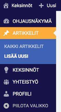 3 LISÄÄ UUSI SYNTYTARINA TAI BLOGIKIRJOITUS Mene Keksinnöt.fi -sivuston etusivulle. Kirjaudu sivustolle sisään henkilökohtaisilla tunnuksillasi.