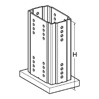 12 Framo 100 -järjestelmä 1 = 10 N 100 = 1 kn Hitsattava adapteri ASA F 100 neliö Hitsattava adapteri Framo-kiskon liittämiseen kohteisiin joissa hitsaustyöt on sallittuja.