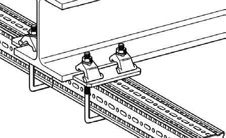 palkkipidin P2 2 kuusiomutterit M12 2 aluslaatat Palkkipidintä käytetään pareittain. 16 laipan paksuus 16 mm asti ja tyyppi 40 laipan paksuus 40 mm asti.