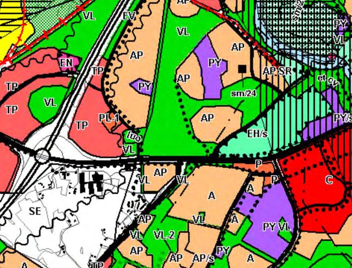 Asemakaava: Alue on asemakaavassa eteläisiltä osin LT sisääntulotie suoja- ja näkemäalueineen vuoden 1974 asemakaavalla numero 80, lähivirkistysaluetta (VL) ja katualuetta kaavoista 201 (1994), 178