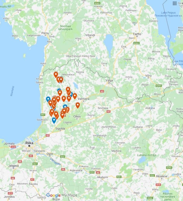 Partneri Latviasta Vidzemes lauku partnerība "Brasla Haluavat kehittää kävelyreittejä (ohjeistus, tiedotuskyltit, suunnitelmat, hyvin varustellut lepopaikat reittien varrella)