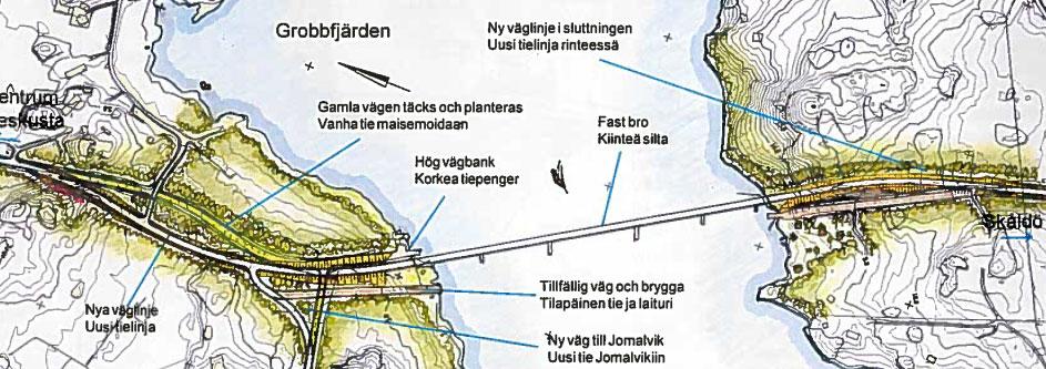 Väyläviraston julkaisuja 42/2019 25 2.3.5 Skåldö Sillan tyypiksi on aikaisemmassa suunnitelmavaiheessa (YVA 1999) esitetty teräsbetonikantista jatkuvaa liittopalkkisiltaa.
