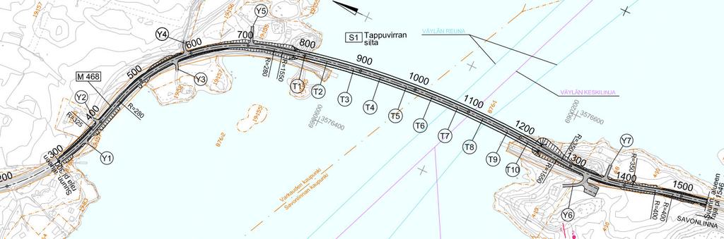 Väyläviraston julkaisuja 42/2019 30 2.3.10 Tappuvirta Tappuvirta Yleissuunnitelmassa Tappuvirran siltavaihtoehdoksi valittiin lauttapaikan itäpuolelle sijoittuva vaihtoehto.