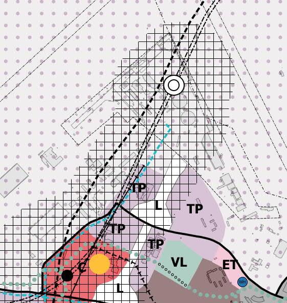 53 a. Muutokset lentokentän alueella TP-alueen rajaus suoristettu Tietotien länsipuolella