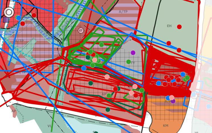 66 a. Santaradantien linjaus 66 b. Kyytitien pohjoispuolen muutokset 64 a.