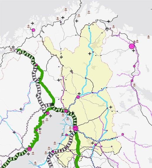 phjisen ulttuvuuden (NDPTL) tieverkn laajentaminen Jint Barents Transprt Plan