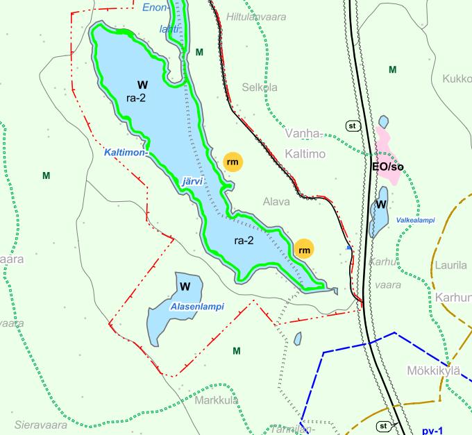 OAS liite 3, sivu 1/1 Ote Joensuun seudun yleiskaava 2020 Kaltimojärven alueelta.