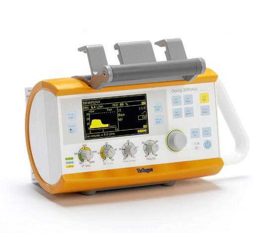 Kuva 3. Oxylog 3000 plus- ventilaattori (Dräger 2017).