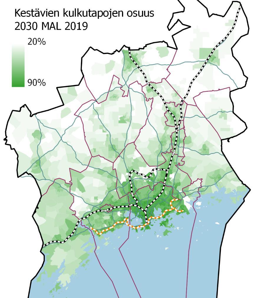 2018 2030 MAL 2019 2018 2030 MAL 2019 Helsingin seutu -