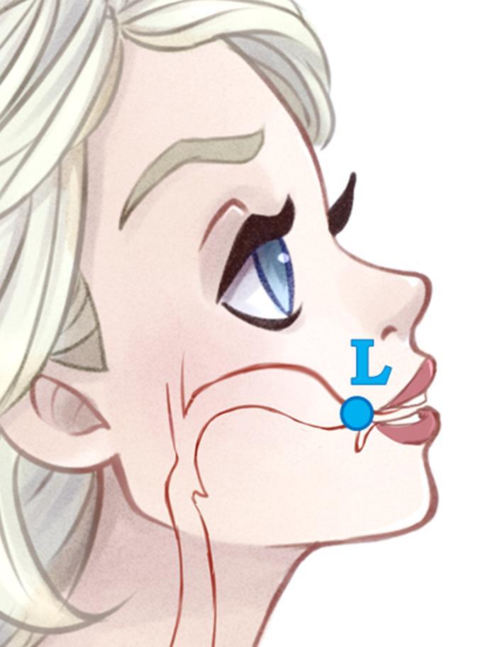 L-äänteen muodostaminen L-äänne muodostetaan kielen kärki yläetuhampaiden takana hammasvallin keskellä. Ilma tulee kielen molempia laitoja pitkin ja hampaiden väliin jää rako.