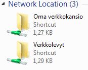 Omat tiedostot yliopiston koneilla Verkkolevyt IT-luokkien koneilla Oma verkkokansio: 25 GB tilaa henk.koht.