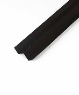 Alumiini vaakasuora aloitusreuna 2990 x 30/30 x 5mm Saatavilla olevat kuviot: Anodised Black