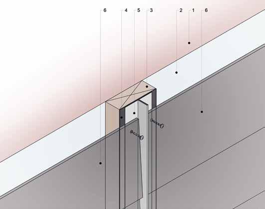 Kulma- ja liitosprofiilit - Lap liitosprofiilit 3A vähimmäislaajennusväli 5mm 1. Tiili-/kiviseinä 2.