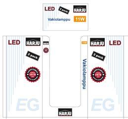 EG VAKIOLAMPUT, 2 KPL/PKT Lamppupaketit toimitetaan tyylikkäässä displayssä!