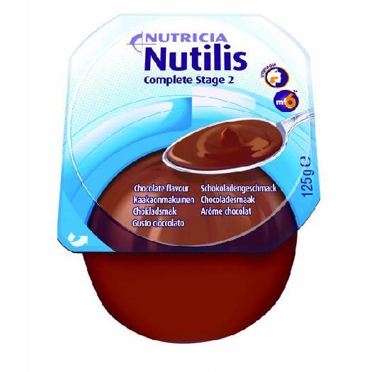 Vähälaktoosinen Nutilis Fruit Stage 3 150 g Mansikka, omena Paksumpi, lohkeava koostumus