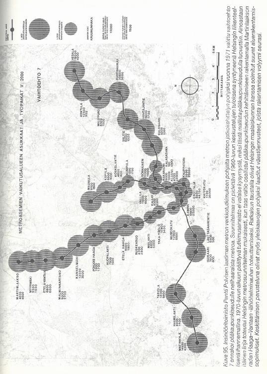 Insinööritoimisto Pentti Polvisen metrosuunnitelma 1971