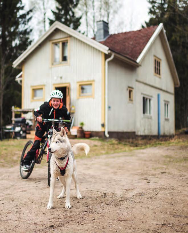 Heidi Ahlfors aloitti valjakkoharrastuksen vuonna 2005, mutta koiria hänellä on ollut aina. lä.