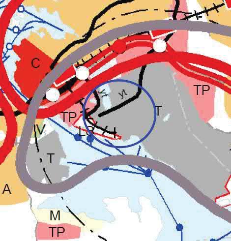 kaupunkiseudun maakuntakaavassa suunnittelualue on osoitettu teollisuustoimintojen alueeksi T, virkistysalueeksi V ja vesialueeksi.